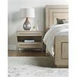 Hooker Furniture Cascade Open Shelf 2-Drawer Wood Nightstand in Beige