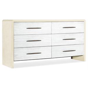 hooker furniture bedroom cascade six-drawer dresser
