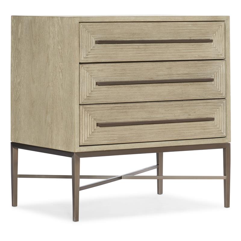 Hooker Furniture Bedroom Cascade Three-Drawer Nightstand