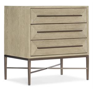hooker furniture bedroom cascade three-drawer nightstand