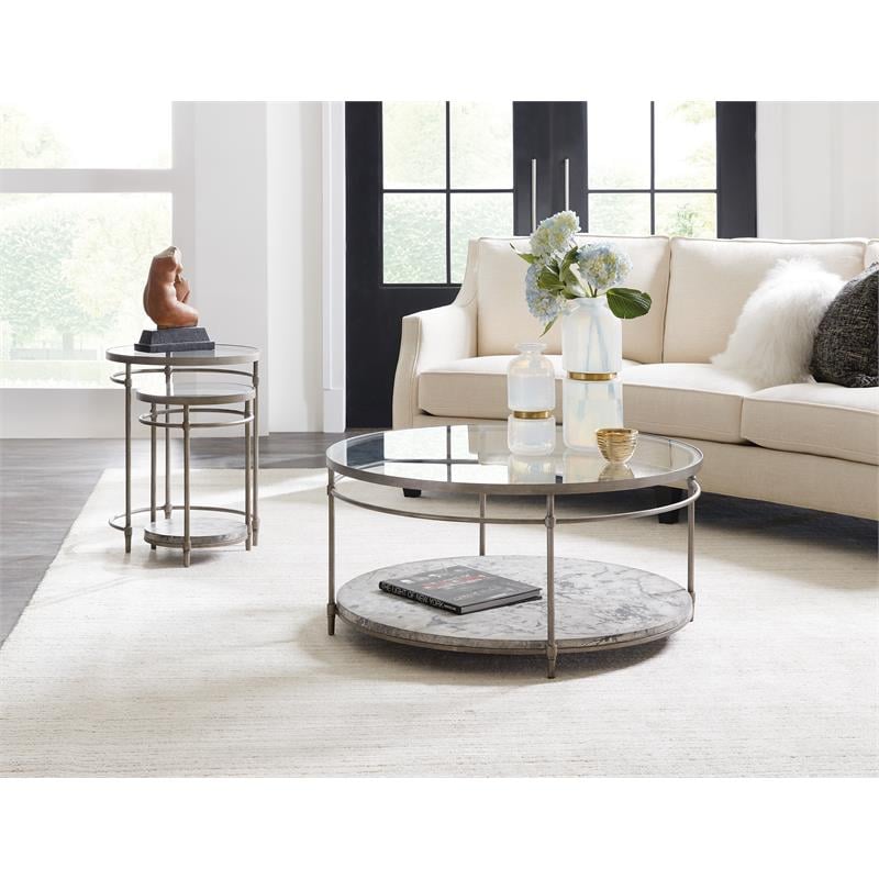 hooker furniture living room round cocktail table