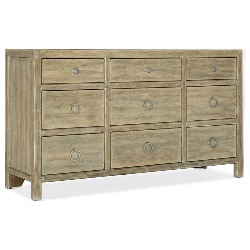 Hooker Furniture Bedroom Surfrider Nine-Drawer Dresser
