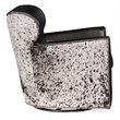 Kato Leather Living Room Swivel Chair w/ Salt Pepper HOH