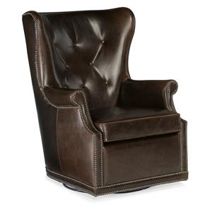 hooker furniture living room maya wing swivel club chair