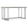 Hooker Furniture Melange Marin Metal Base/Onyx Top Writing Desk in White/Pewter