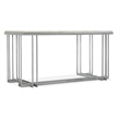 Hooker Furniture Melange Marin Metal Base/Onyx Top Writing Desk in White/Pewter