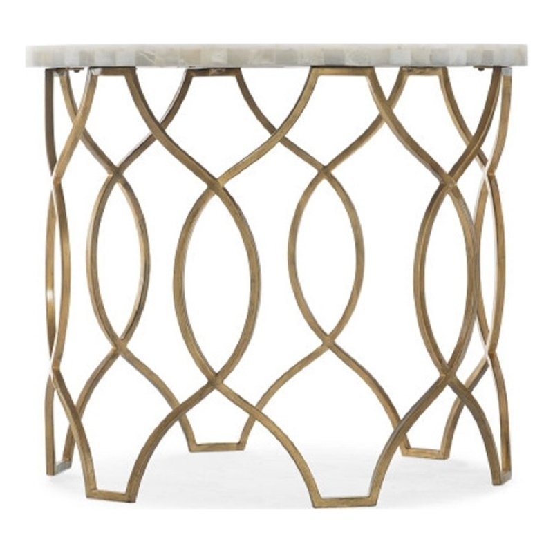 Hooker Furniture Living Room Melange Corrina Round Lamp Table