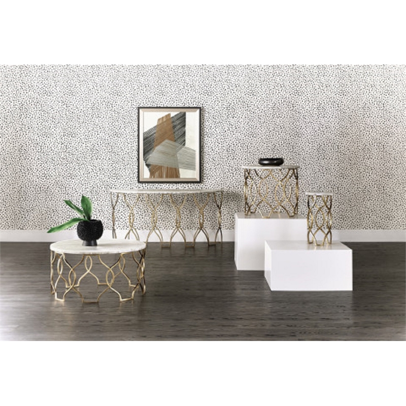 Hooker Furniture Living Room Melange Corrina Round Lamp Table