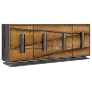 melange swaley four door wood credenza in dark brown finish by hooker furniture