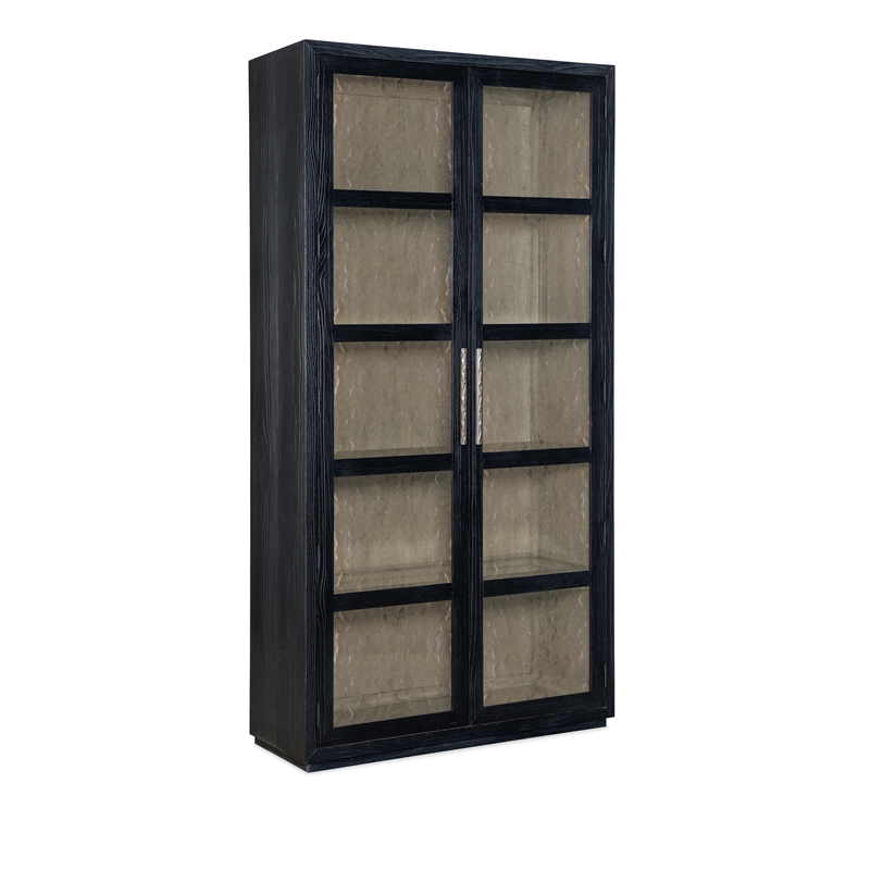 Hooker Furniture Dining Room Linville Falls Shou Sugi Ban Curio Cabinet