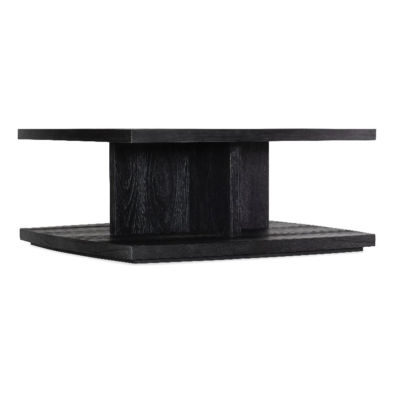 Hooker Furniture Living Room Linville Falls Shou Sugi Ban Square Cocktail Table