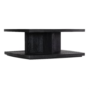 Hooker Furniture Living Room Linville Falls Shou Sugi Ban Square Cocktail Table