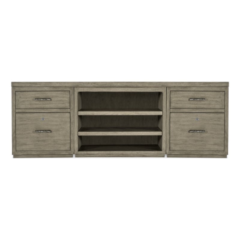 Hooker Furniture Home Office Linville Falls Credenza with Open Desk Cabinet
