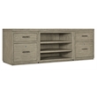 Hooker Furniture Home Office Linville Falls Credenza with Open Desk Cabinet