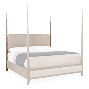 Hooker Furniture Chapman Veneers and Metal Poster Headboard in Brown/White