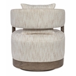 Hooker Furniture Calloway Peak Veneer and Fabric Swivel Chair in Gray