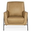 Hooker Furniture Amette Leather and Metal Club Chair in Tan Finish