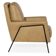 Hooker Furniture Amette Leather and Metal Club Chair in Tan Finish