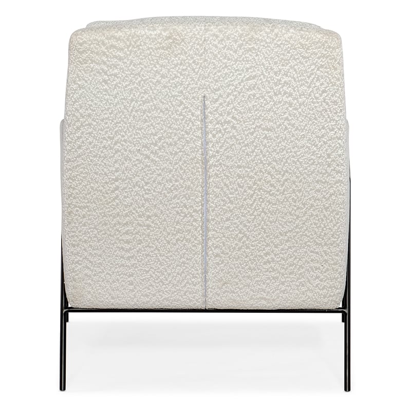 Hooker Furniture Amette Leather and Metal Club Chair in White Finish