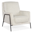 Hooker Furniture Amette Leather and Metal Club Chair in White Finish