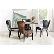 Hooker Furniture Kale Leather Accent Chair with Salt & Pepper HOH in Black
