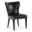 Hooker Furniture Kale Leather Accent Chair with Salt & Pepper HOH in Black