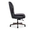 Hooker Furniture Leather and Metal Executive Swivel Tilt Chair in Black