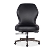 Hooker Furniture Leather and Metal Executive Swivel Tilt Chair in Black