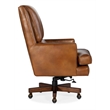 Hooker Furniture Leather Wright Executive Swivel Tilt Chair in Brown