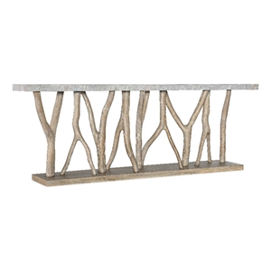 hooker furniture surfrider veneer and resin console table in natural/stone