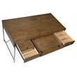 Hooker Furniture Chapman Veneers and Metal Writing Desk in Brown/White