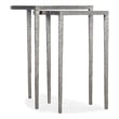 Hooker Furniture Chapman Metal Nesting Tables in Silver Finish