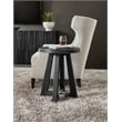 Hooker Furniture Chapman Veneers and Metal Shou Sugi Ban Side Table in Black