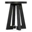 Hooker Furniture Chapman Veneers and Metal Shou Sugi Ban Side Table in Black