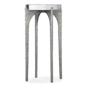 Hooker Furniture Chapman Martini Metal and Glass Table in Silver