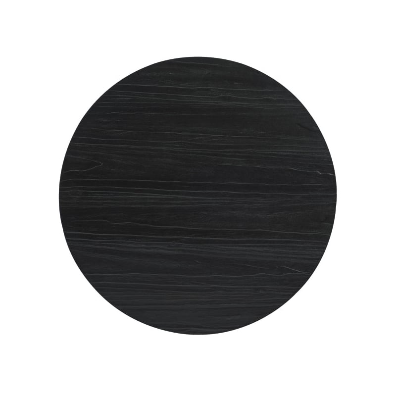 Hooker Furniture Chapman Wood Shou Sugi Ban Petite Round Dining Table in Black