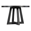 Hooker Furniture Chapman Wood Shou Sugi Ban Petite Round Dining Table in Black
