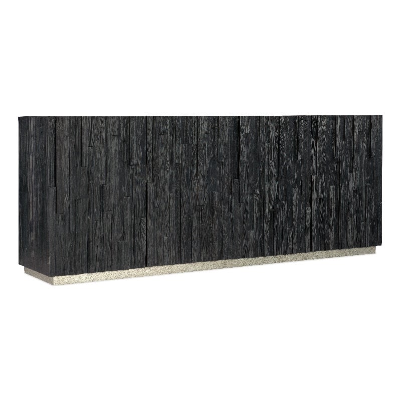 Hooker Furniture Chapman Wood Shou Sugi Ban Entertainment Console in Black