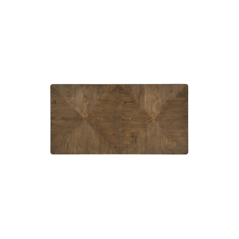Hooker Furniture Chapman Veneers and Metal Leg Table in Brown/White