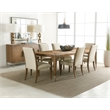 Hooker Furniture Chapman Oak and Fabric Upholstered Arm Chair in Brown White