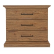 Hooker Furniture Big Sky Veneers and Solid Wood Three Drawer Nightstand in Brown