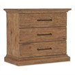 Hooker Furniture Big Sky Veneers and Solid Wood Three Drawer Nightstand in Brown