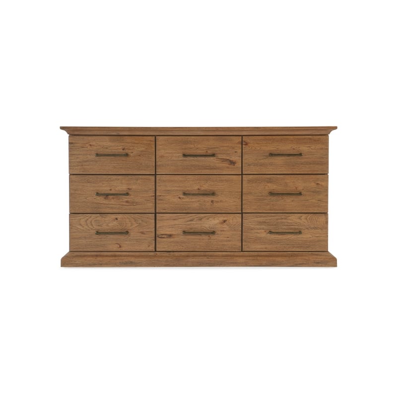 Hooker Furniture Big Sky Veneers and Solid Wood Nine Drawer Dresser in Brown