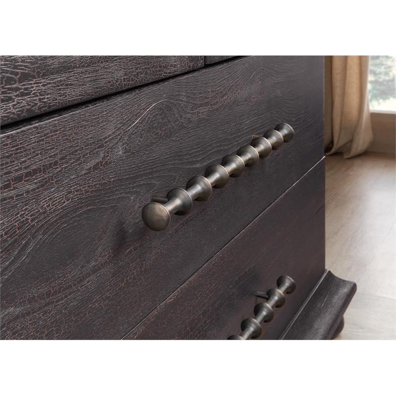 Hooker Furniture Big Sky Veneers Wood Small Wardrobe in Black