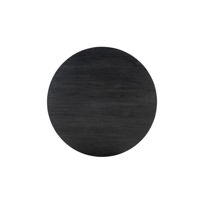 Hooker Furniture Chapman Veneers Shou Sugi Ban Round Cocktail Table in Black