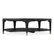 Hooker Furniture Chapman Veneers Shou Sugi Ban Round Cocktail Table in Black