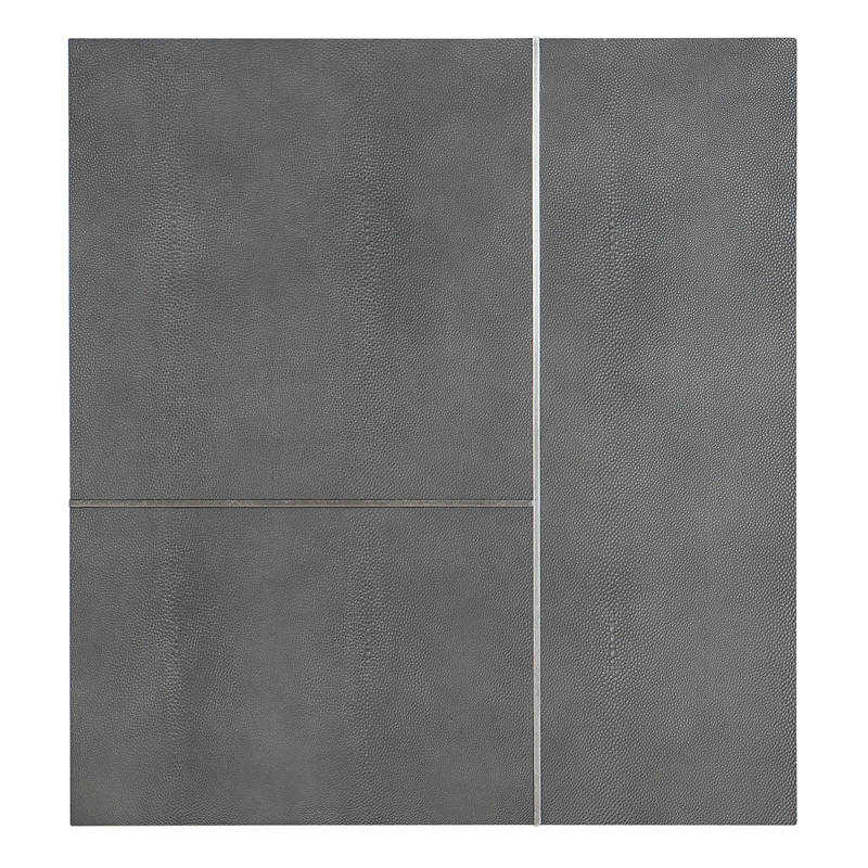 Hooker Furniture Chapman Metal and Faux Shagreen Mixed Media End Table in Gray