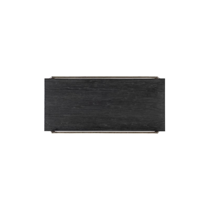 Hooker Furniture Chapman Wood Shou Sugi Ban Rectangle Cocktail Table in Black