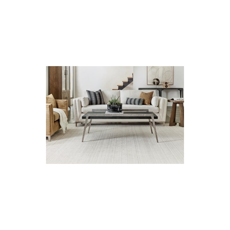 Hooker Furniture Chapman Wood Shou Sugi Ban Rectangle Cocktail Table in Black