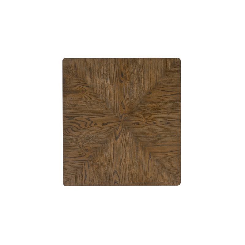 Hooker Furniture Chapman Rectangle Veneers and Metal End Table in Brown/White